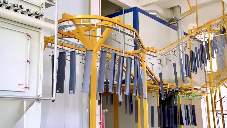 Powder coating line installation