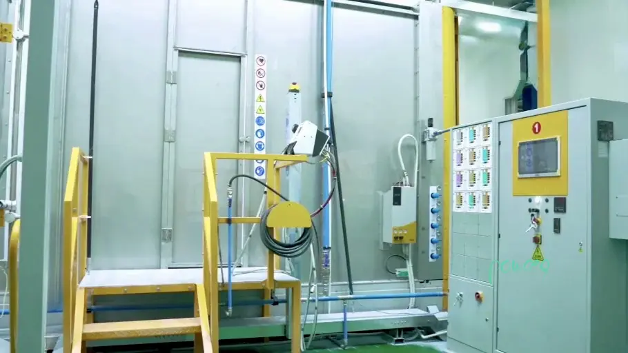Automatic powder coating system