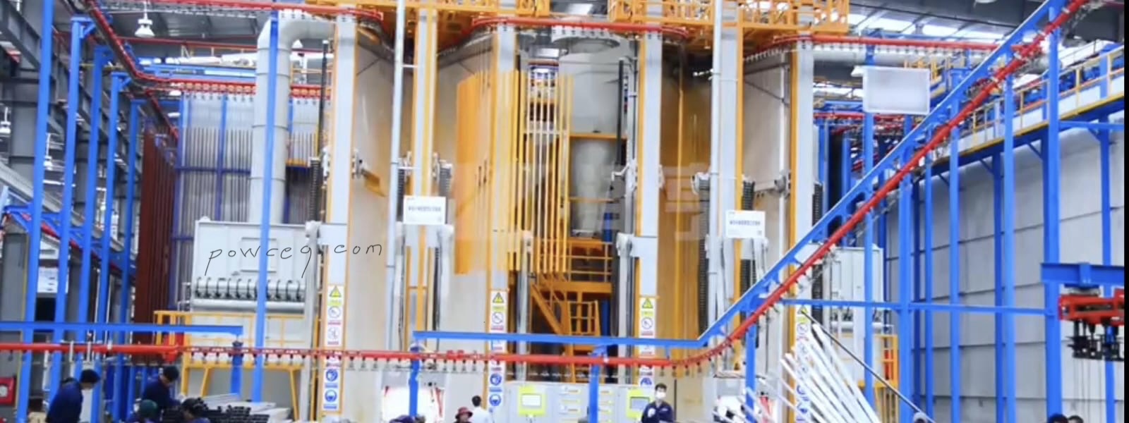vertical powder coating line